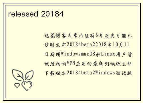 released 20184